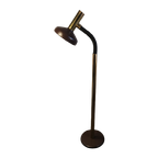 Brass Goose Neck Floor Lamp By Egon Hillebrand, 1970S thumbnail 1