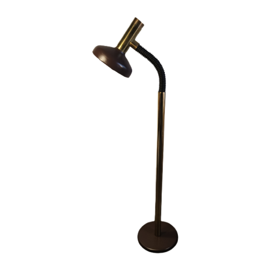 Brass Goose Neck Floor Lamp By <<<brand>>>, 1970s 1