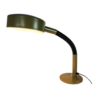 Hala Zeist - Model 708 - Bureaulamp - Olijfgroen - Flexibele Arm - 1970'S