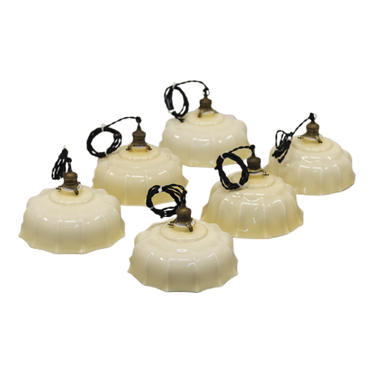 Antieke Art-deco Hanglampen (6) - Prijs Per Stuk 1