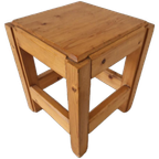 * Vintage Grenen Tafeltje Plantentafel Krukje thumbnail 1