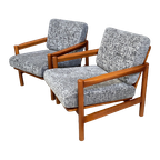 Set Of Two Grey Easy Chairs 1960S thumbnail 1