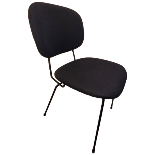 Lensvelt D-Chair Gestoffeerd, Zwart 1