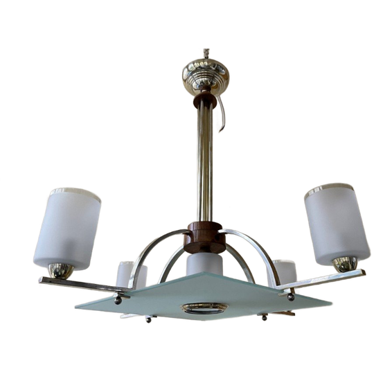 Bijzondere Art Deco 1930 Hanglamp Plafondlamp Lamp Frans 1
