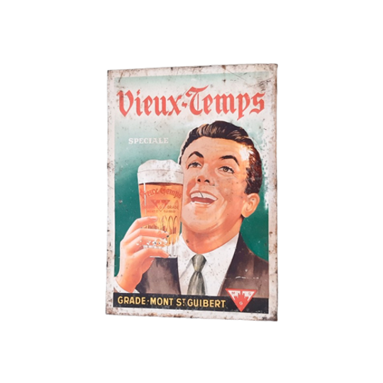 Pk42 – Reclame Bord – Vieux-Temps – Metaal/blik 1