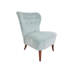 Vintage Artifort Theo Ruth Cocktail Fauteuil | Blauwe Rib thumbnail 1