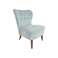 Vintage Artifort Theo Ruth Cocktail Fauteuil | Blauwe Rib