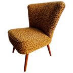 Vintage Okergele /oranje Cocktail Stoel / Eenzit / Clubzetel thumbnail 1