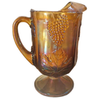 Indiana Glass Company Carnaval Glazen Pitcher Druiven. thumbnail 1