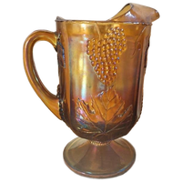 Indiana Glass Company Carnaval Glazen Pitcher Druiven.