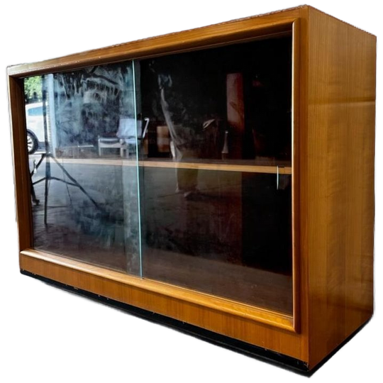 Vintage Lage Vitrinekast / Mini Dressoir / Tvkastje 1