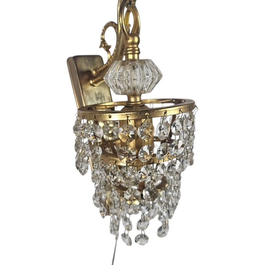 Massive - Hollywood Regency Stijl - Verguld - Kristal - België - 70's 1