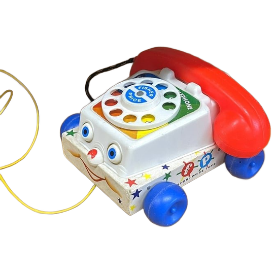 Vintage Fisher Price Telefoon Speelgoed Kids 1