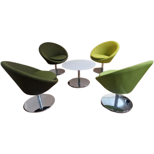 4X Allermuir Conic Stoelen - Tafel - Design - Groen - Wit