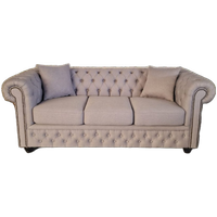 Chesterfield Bank Bahama Lichtgrijs (3-zits)