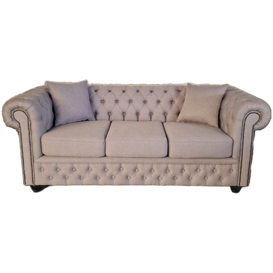 Chesterfield Bank Bahama Lichtgrijs (3-zits) 1