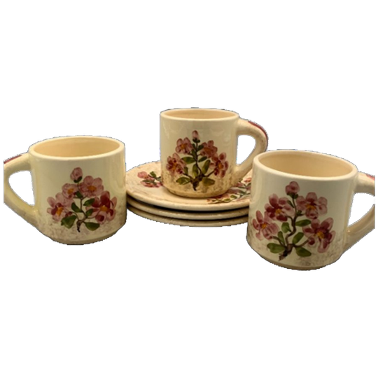 Vintage Ontbijtset Handbeschilderd 6 Delig 1