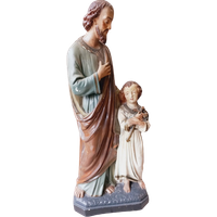 Groot Heiligenbeeld "jozef Met Kindje Jezus".