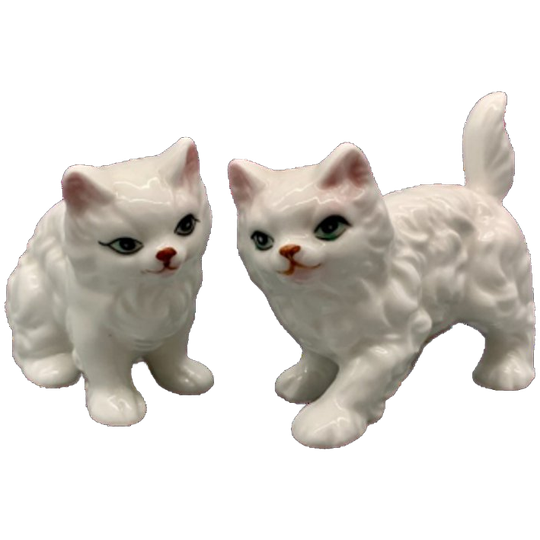 Vintage Bone China Katjes Wit Set Van 2 1