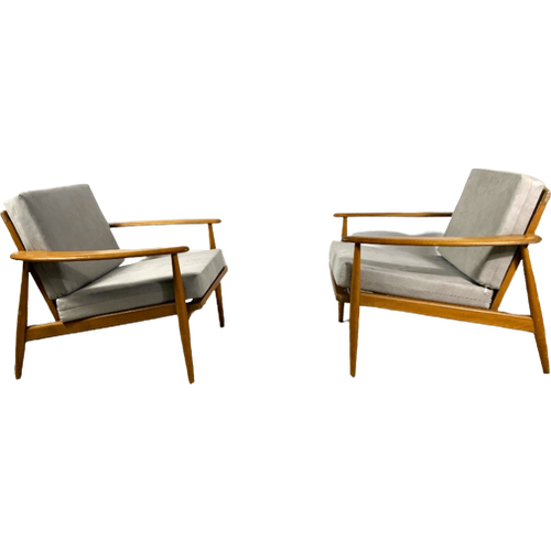 Pair Of Mid Century Lounge Chairs