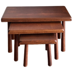 Vintage Brutalist Bijzettafelset/Nesting Tables thumbnail 1