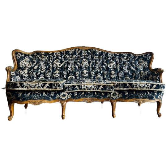 Vintage Barok Zetel / Retro Canapee / Sofa / Bank 1