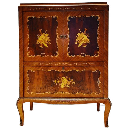 Vintage Marqueterie Kast 1