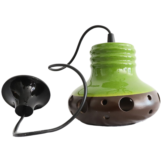 Keramiek Lamp In Groen <<<brand>>>, Jaren '60/'70. 1