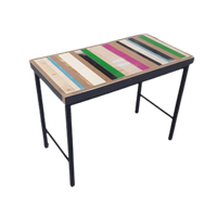 Unieke Sidetable, Bijzettafel Van Vintage Onderstel En Eigentijds