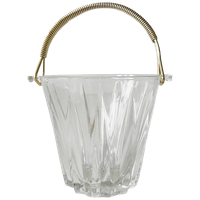 Vintage Ijsemmer Hollywood Regency Glas Messing 1960’s
