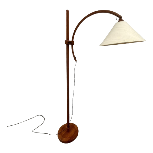 Vintage Vloerlamp, Booglamp Teak – Domus | Midcentury