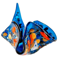 Vintags Mondgeblazen Waxinehouder Zakdoek Vaas Stijl