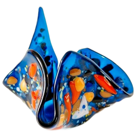 Vintags Mondgeblazen Waxinehouder Zakdoek Vaas Stijl 1