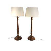 Vintage Houten Lampvoet 2X – Tafellamp