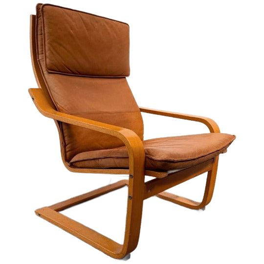 Vintage Fauteuil Met Leren Zitting - Poäng – IKEA Klassieker 1