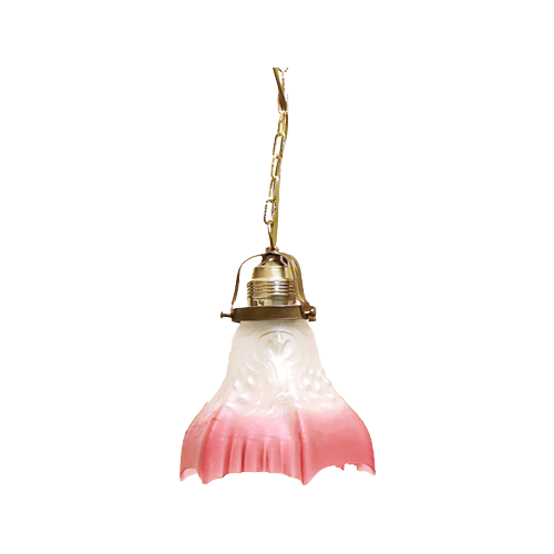 Victoriaans Glazen Hanglampje, Eind 1800