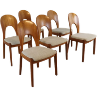 Set Van 6 Koefoed Morten Stoelen Eetkamerstoelen 'Kongsmark' Vintage