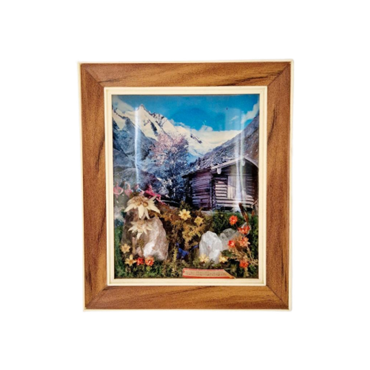 Oostenrijk 3d Vintage Schilderij Met Kristal Stenen Etc. 1
