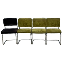 4 Ribbed Fabric Chairs