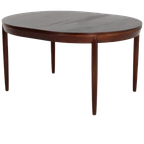 Palissander Ovalen Verlengbare Eettafel Tafel 'trespring' Vintage thumbnail 1