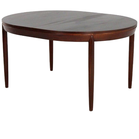 Palissander Ovalen Verlengbare Eettafel Tafel 'trespring' Vintage 1
