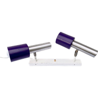 Vintage Purple Double Wall Sconce, Muurlamp, Mid Century Dubbele Spot Licht
