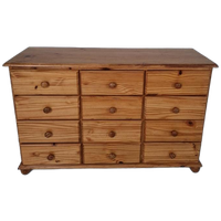 Vintage Grenen Apothekerskastje Toonbank Commode.