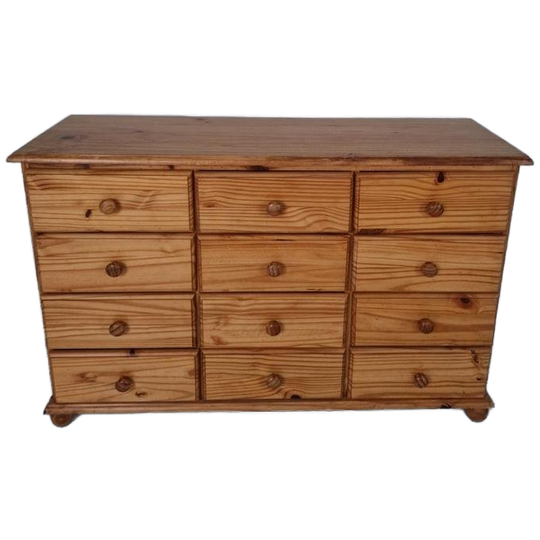 Vintage Grenen Apothekerskastje Toonbank Commode. 1