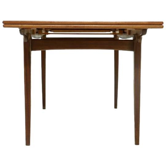 Sculptural Danish Design Extendable Teak Dining Table 1960s 1