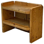Jaren 70 Bijzettafel Vintage Nachtkastje Pine Retro Design thumbnail 1