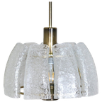Vintage Hanglamp Doria - Jaren '70, Iceglass thumbnail 1