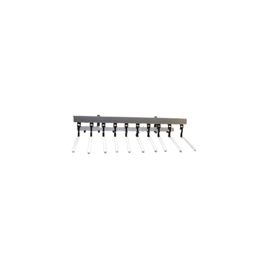 Aluminium Wandkapstok Industrieel Met Kleerhangers 1