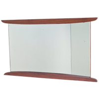 Vintage Rechthoekige Spiegel Teakhouten Frame 1960 Denmark