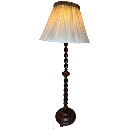 Vintage Turn Vloerlamp Hout ’60 Spindel Mid Century Japandi 1